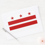 Classic Washington D.C. Flag Rechthoekige Sticker (Envelop)