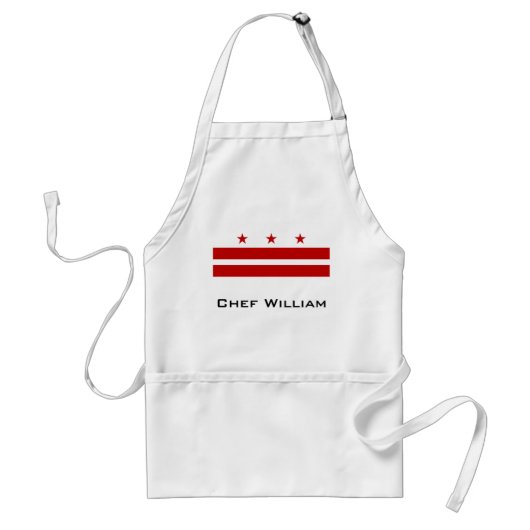 Classic Washington D.C. Flag Standaard Schort (Voorkant)