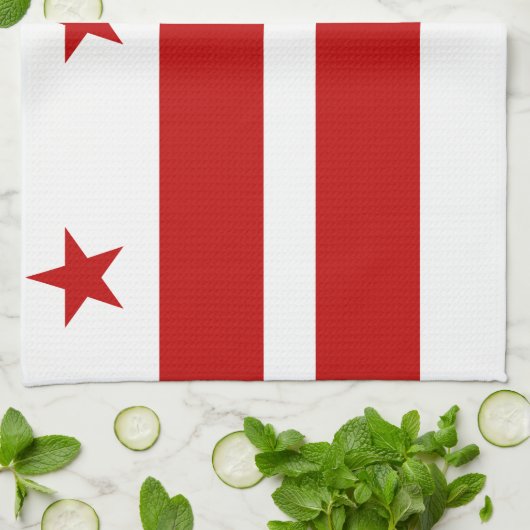 Classic Washington D.C. Flag Theedoek (Gevouwen)