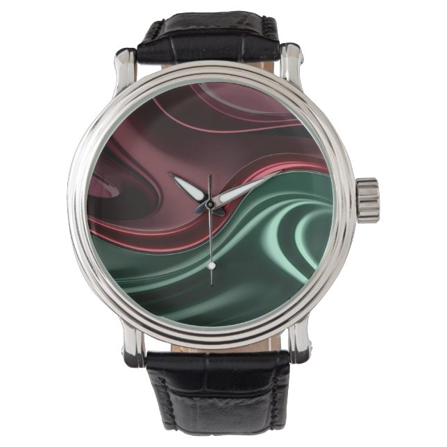 Classic watch in stylish abstract graphic horloge (Voorkant)
