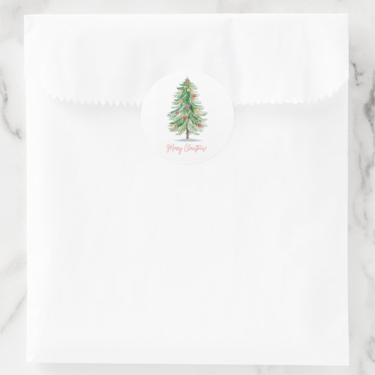 Classic Watercolor Christmas Stickers  (Tas)