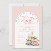 Classic Watercolor Pearls Bridal Shower Template Kaart (Voorkant)