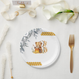 Classic Waterverf Beer Honey derde verjaardag Papieren Bordje