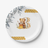 Classic Waterverf Beer Honey derde verjaardag Papieren Bordje (Voorkant)