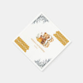 Classic Waterverf Beer Honey derde verjaardag Servet (Hoek)