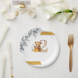 Classic Waterverf Beer Honey Tweede verjaardag Papieren Bordje