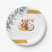 Classic Waterverf Beer Honey vijfde verjaardag Papieren Bordje (Voorkant)