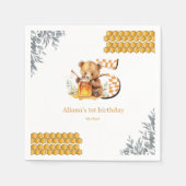 Classic Waterverf Beer Honing Vijfde Verjaardag Servet (Voorkant)