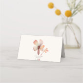 Classic Waterverf Bloemenbladeren Bruiloft Plaatskaartje (Achterkant)