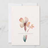 Classic Waterverf Blue Leaves Minimalistische brui Kaart (Achterkant)