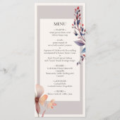 Classic Waterverf Blue Leaves Minimalistische brui Menu (Voorkant)