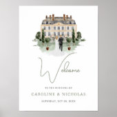 Classic Waterverf Engels Manor House Wedding Poster (Voorkant)