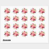 Classic Waterverf Flowers | Bloemen Sticker (Vel)