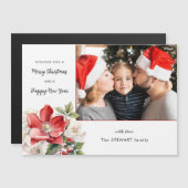 Classic Waterverf Kerst Bloemen Foto (Voorkant / Achterkant)