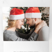 Classic Waterverf Kerst Bloemen Foto Drieluik Wenskaart (Binnenzijde eerst)