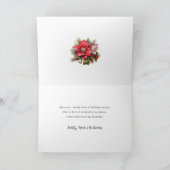 Classic Waterverf Kerst Bloemen Foto Feestdagen Kaart (Binnen)