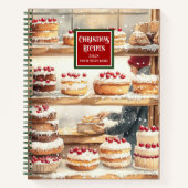 Classic Waterverf Kerstrecept Organisator Notitieboek (Voorkant)