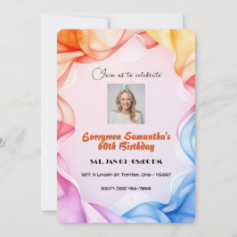 Classic Waterverf Lijst Verjaardag gepersonaliseer Kaart