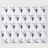 Classic Waterverf Moose Christmas Cadeaupapier (Vlak)