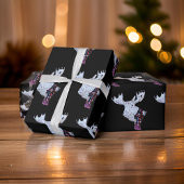 Classic Waterverf Moose Christmas Cadeaupapier
