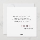 Classic Waterverf Moose Vrolijk kerstfeest Feestdagenkaart (Achterkant)