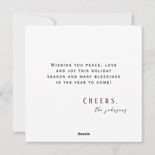 Classic Waterverf Moose Vrolijk kerstfeest Feestdagenkaart (Achterkant)