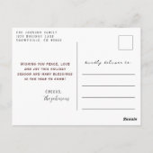 Classic Waterverf Moose Vrolijk Kerstfeest Nieuwja Briefkaart (Achterkant)