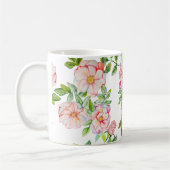 Classic waterverf rozen patroon koffiemok (Links)