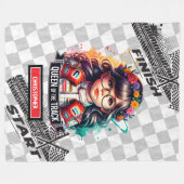 Classic Waterverf Sport Car Racing Meisje Deken (Voorkant (Horizontaal))