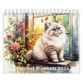 Classic Waterverf Twaalf Kattenrasbloemen 2025 Kalender (Hoes)