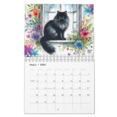 Classic Waterverf Twaalf Kattenrasbloemen 2025 Kalender (Mar 2026)