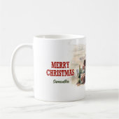 Classic waterverf Western met Santa cowboy pet Koffiemok (Links)