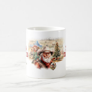 Classic waterverf Western Santa cowboy Koffiemok