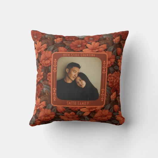 Classic Wedding 15Th Anniversary Throw Pillow Kussen (Achterkant)