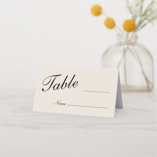 Classic Wedding Blank Place Cards Plaatskaartje (Voorkant)