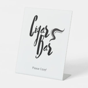 Classic Wedding Cigar Bar Pedestal Sign Reclamebord Met Voetstuk