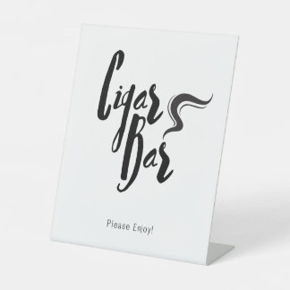 Classic Wedding Cigar Bar Pedestal Sign Reclamebord Met Voetstuk