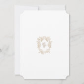 Classic Wedding Crest Save The Date Invitation Kaart (Achterkant)