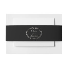 Classic Wedding Invitation Belly Band Uitnodigingen Wikkel
