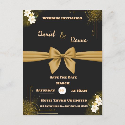 CLASSIC WEDDING INVITATION BRIEFKAART (Voorkant)