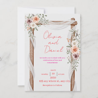 Classic Wedding Invitation – Elegant and Timeless  Kaart