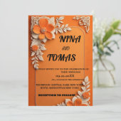 CLASSIC WEDDING INVITATION KAART (Staand voorkant)