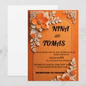 CLASSIC WEDDING INVITATION KAART (Voorkant / Achterkant)