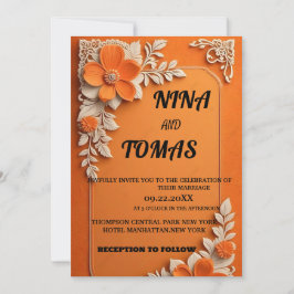 CLASSIC WEDDING INVITATION KAART