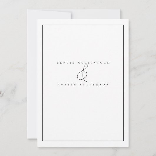 CLASSIC WEDDING INVITATION KAART (Achterkant)