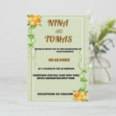 CLASSIC WEDDING INVITATION KAART (Staand voorkant)