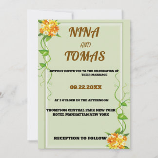 CLASSIC WEDDING INVITATION KAART