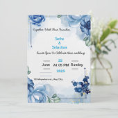 Classic Wedding Invitation –  ontwerp Kaart (Staand voorkant)