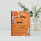 CLASSIC WEDDING INVITATION UITNODIGING BRIEFKAART (Staand voorkant)