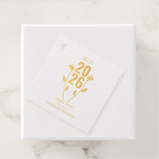 Classic Wedding Jubileum Bedankjes Labels (Met doos)